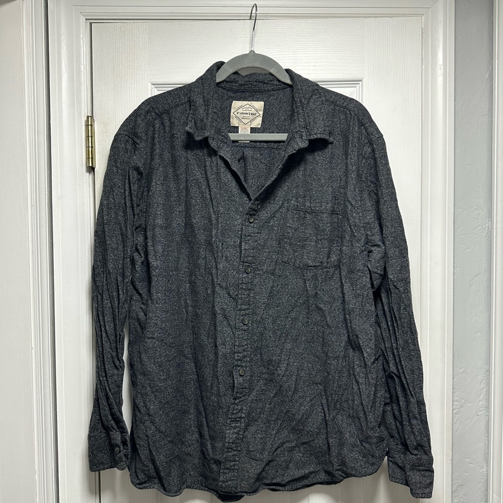 St. John's Bay Gray Casual Button Down Shirt